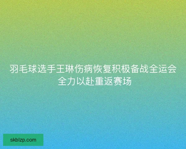 羽毛球选手王琳伤病恢复积极备战全运会 全力以赴重返赛场